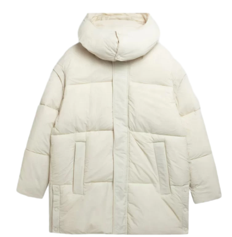 Abrigo caliente acolchado casual de mujer